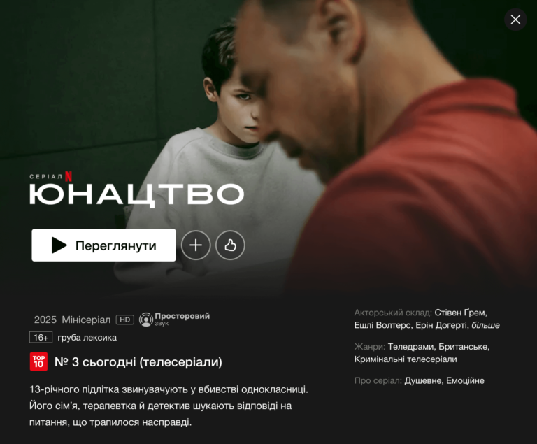 нетфлікс юнацтво